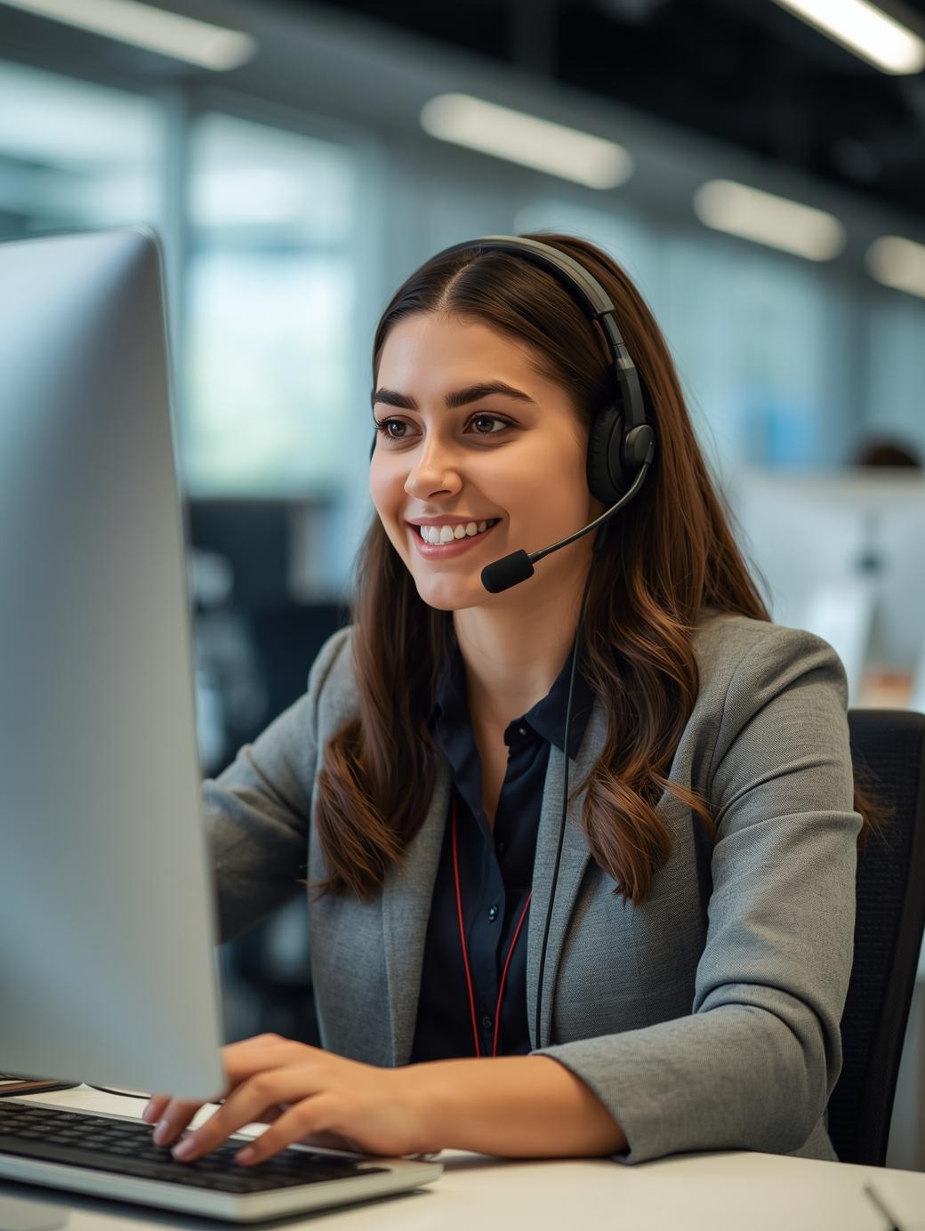 create an image of a call center customer support